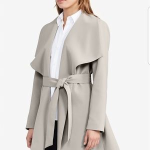 Lauren Ralph Lauren Belted Wrap Coat in gray